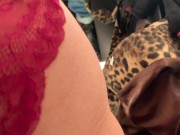 real risky sex and Blowjob in the dressing room of a lingerie store. 15/16