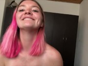 Epic dildo blowjob / throatjob by thick white girl 16/16