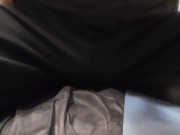 insert of catheter, clothing dipaer a tracksuit - peeing without control