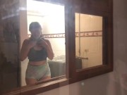 Emily Rose’s window! Squirt session after the gym! 1/16
