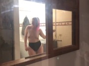 Emily Rose’s window! Squirt session after the gym! 6/16