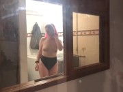 Emily Rose’s window! Squirt session after the gym! 7/16