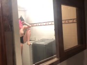 Emily Rose’s window! Squirt session after the gym! 9/16