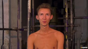 Submissive twink Jay Mc Dally restrained for BDSM torture