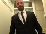 Throated chubby milf sub gets anally banged 2/16