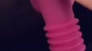 Fucking myself with my purple cock 