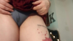 Upskirt trying on my favorite dresses and skirts