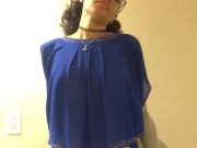 Playing with my tits on Thanksgiving