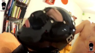 Latex cock for tunnel gagged latex slut - INTRO