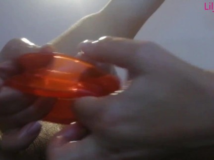 Close up Handjob while Squeezing Big Balls