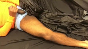 Stroking Myself on Satin Sheets - Part 1 of 2 (Raw, No Lotion)