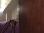 Secret Fishnet Stocking Pussy Play