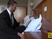 Ballgagged kinky submissive gets plowed 3/16