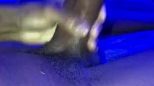 Jerking cock until huge creamy cumshot 