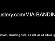 Nothing but fishnets. Passionate home sex. Mia Bandini. 2/16