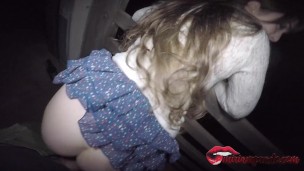 horny big tits fucking in public with hot creampie / Miriam Prado