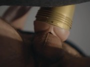 Hung boy fucking fleshlight in 4K. Big uncut white cock. Frog view. Cum. 2/16