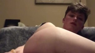 blond twink enjoys his big toy