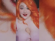LEAKED Busty Egirl Huge Natural Boobs Exposed and Titfucked 14/16