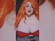 LEAKED Busty Egirl Huge Natural Boobs Exposed and Titfucked 3/16