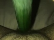 Cucumber fun in the pussy 