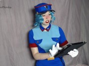 Officer Jenny Gets NoNutNovember Cumshot with Ahegao