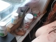 Masterbating Naked in Front of the Open Window