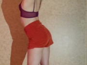 Striptease & dance to nude from button up skirt  3/16