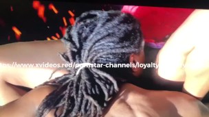 He licked and fucked her and nutted on her!