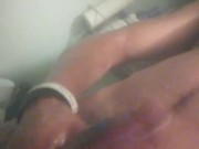 Shower time while rubbibg cock feeling sexy arab