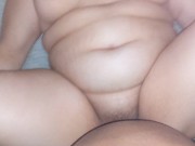 BBW takes cum on belly from BBC