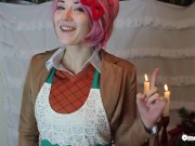 Just Natsuki for Christmas DDLC OmankoVivi Cosplay Music Video Parody 2/16