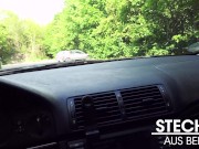 IN PUBLIC! Hot Blonde MILF fucks random guy on stairs! Berlin Banger 1/16