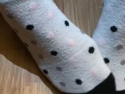  girl socks up close ASMR 