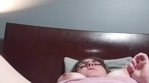 Sexy wife masturbates before work