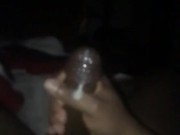 Slow motion cum shot POV