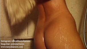 Tanya Hansen plays with her sexy body and wet pussy in the shower.....