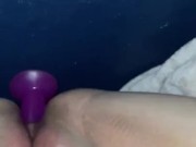 Cumming in seconds from fucking my ass with a dildo 