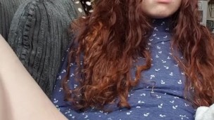  Amateur Petite Babe With Freckles And A Creamy Pussy, trying to be subtle. 