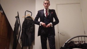 Preview - Suited Twink Cums w Dress Shoes