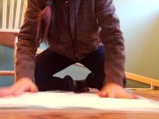 Pissing On A Super Absorbent Pee Pad 2/16