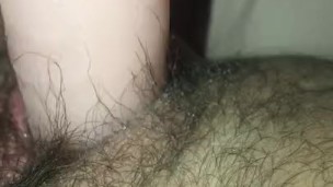 Playing with a dildo for the first time 