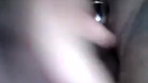 Horny bbw fucks herself with perfume bottle and bullet