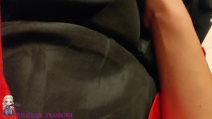 Teen Transgirl Plays With Tiny Sissy Clitty Cock in Panties With Vibrator