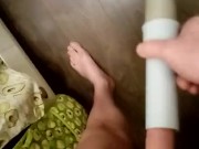 Hoover sucks me off with ruined cumshot