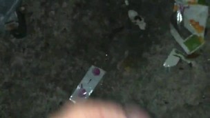 PISSING, JERKING, CUMMING Outdoors. HARD Uncut COCK Pee!