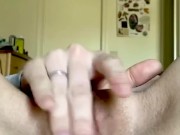 MILF plays with her wet pussy