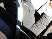Peeing while my husband drives us down the freeway