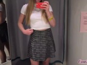 Brother and stepsister – public Blowjob in the dressing room 1/16