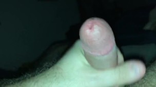 Daddy Moans and Jerks His Big White Cock to a Nice Big Cumshot Before Bed